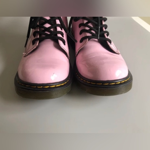 Dr. Martens Junior 1460 Patent Leather Boots Pink Size: US 4M 5L EUR 36 - Picture 4 of 12